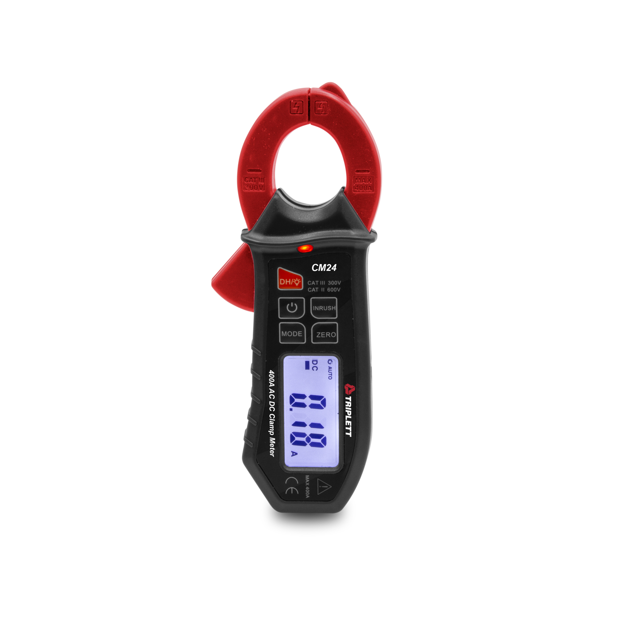 Triplett True RMS Mini Clamp Meter — 400A AC/DC, Inrush Current, Model# CM24